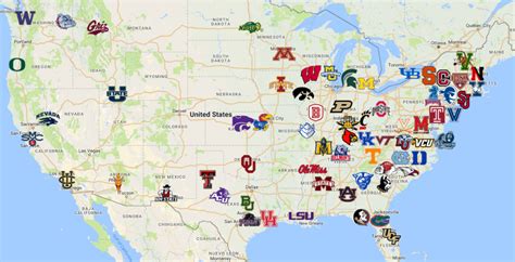 2019 NCAA Tournament Map | Teams | Logos - Sport League Maps