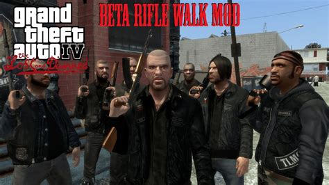 GTA 4 TLAD Beta Rifle Walkstyle Mod - YouTube