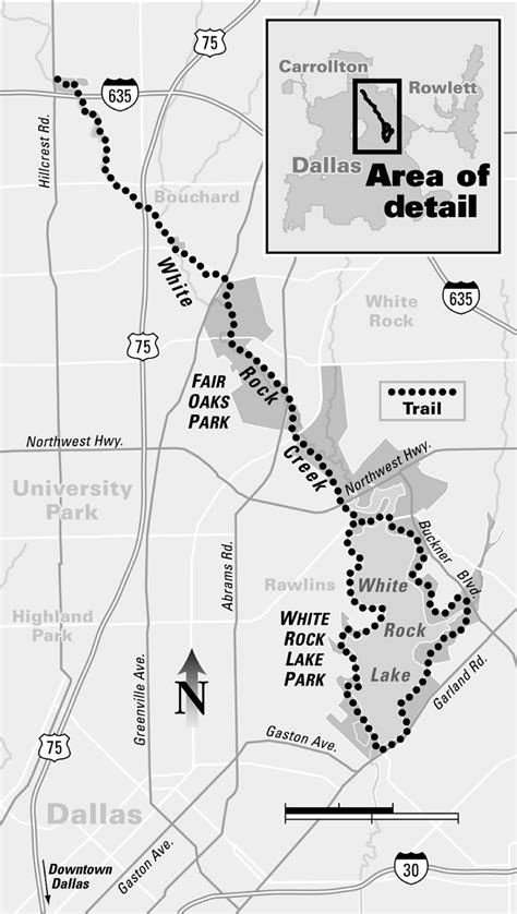 Map of the Dallas White Rock Lake Trail. | Download Scientific Diagram