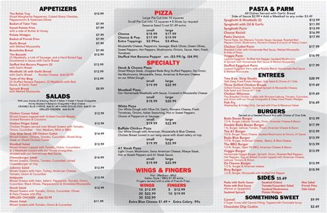 Take Out Menu - Bada Bing Bar & GrillBada Bing Bar & Grill