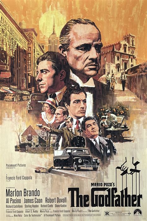 Original The Godfather Movie Poster - Marlon Brando - Al Pacino