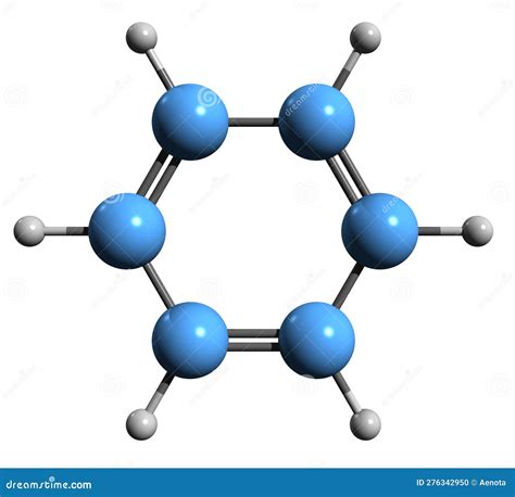 Benzene Or Cyclohexatriene Aromatic Hydrocarbon Molecule. Skeletal ...