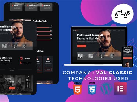 Barber Shop Website Template by Atlas Web Studio on Dribbble
