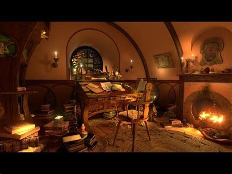 Hobbit Study Ambience 🕯 Immersive 2K 🖋 Bilbo Baggins' Writing Room in ...