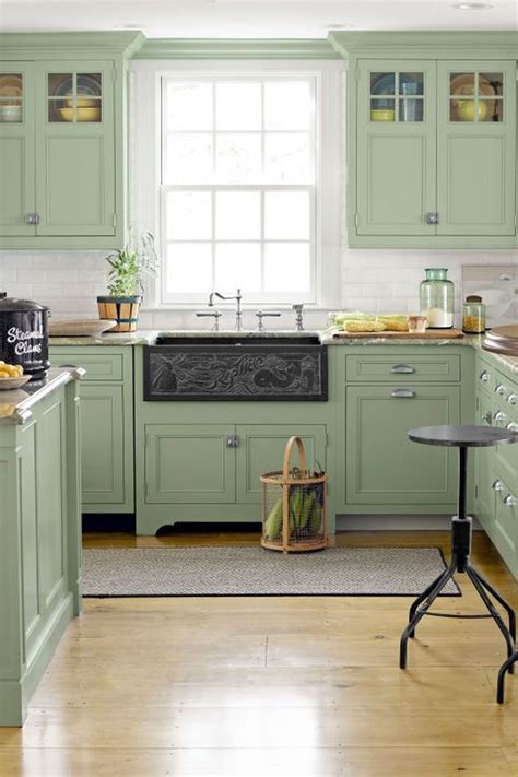 Sage Green Kitchen With Oak Cabinets - 20+ GORGEOUS GREEN KITCHEN ...