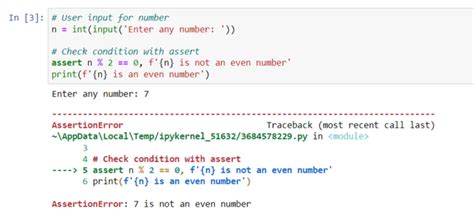 Use of assert statement in Python - Nomidl