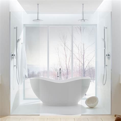 KOHLER K-1800-HW1 Abrazo Freestanding Bath, Honed White | Free standing ...