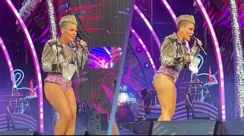 Pink stunned as fan throws mum's ashes on to stage