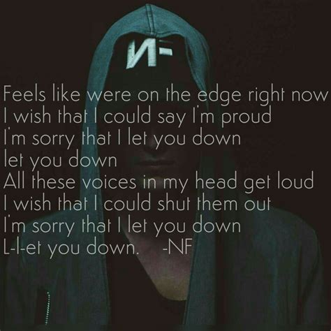 Let You Down -NF song in his new album Perception | Nf quotes, Song ...