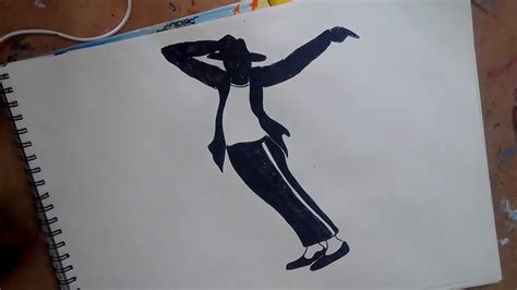 how to draw michael jackson ..silhoutte - YouTube