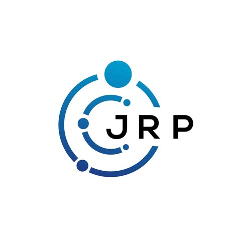 JRP letter technology logo design on white background. JRP creative ...