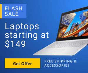 Blue Laptop Flash Sales Ad Template - Creatopy