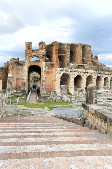 Amphitheatre of Capua stock image. Image of naples, ruins - 210430925