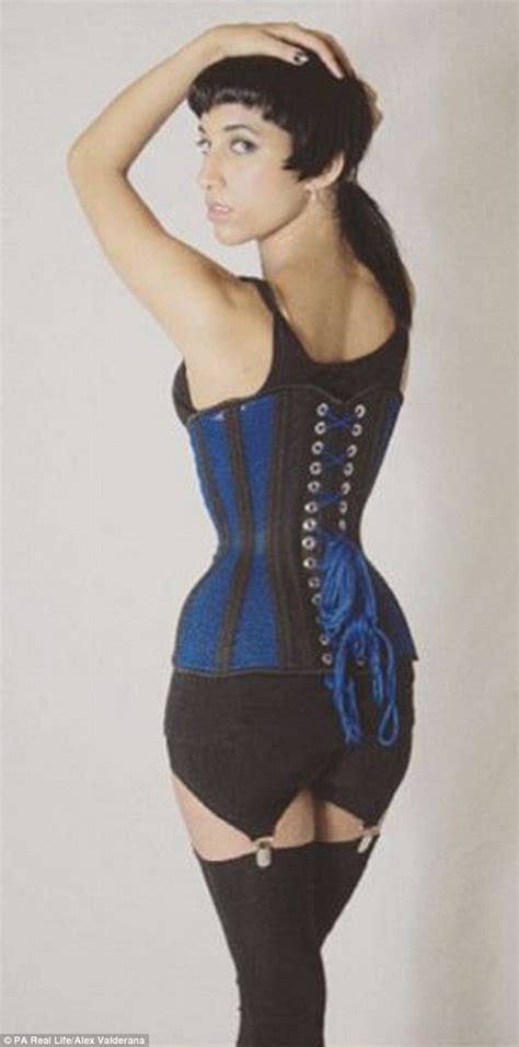 Woman has sculpted 18-inch waist by wearing corsets | Daily Mail Online