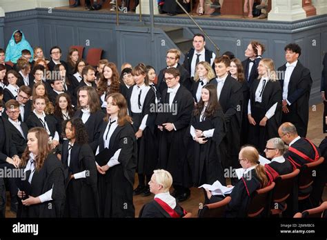 Oxford University graduation ceremony in the Sheldonian Theatre, August ...