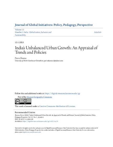 (PDF) India’s Unbalanced Urban Growth: An Appraisal of Trends and ...