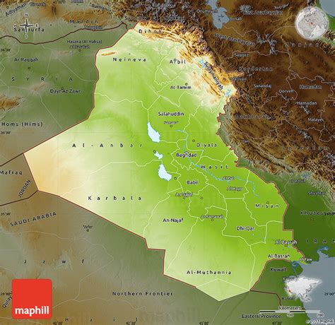 Physical Map Of Iraq Ezilon Maps Images 14040 | The Best Porn Website