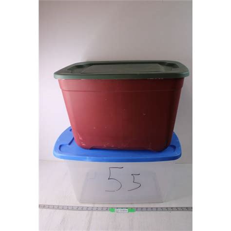 *(2) Storage Tubs with Lids - Bodnarus Auctioneering