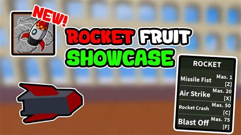 NEW ROCKET FRUIT SHOWCASE | BLOX FRUITS UPDATE 20 - YouTube