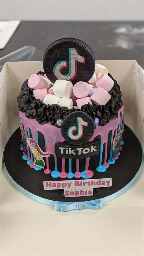 Tiktok cake design With flashing LED lights - Sweet Temptation Cakes