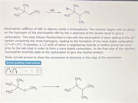 Solved HBr Electrophilic addition of HBr to alkenes yields | Chegg.com