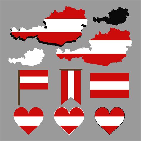 Austria. Map and flag of Austria. Vector illustration. 8633419 Vector ...