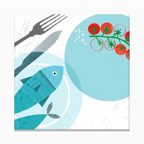 Fish Square Art Print by Jessie Ford - Fy