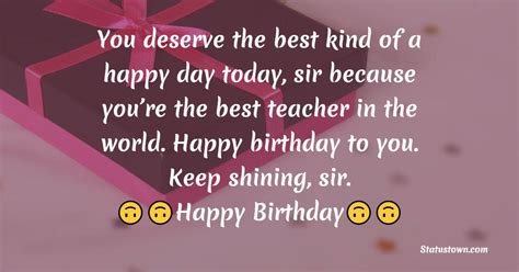 Birthday Wishes For Sir Teacher