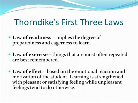 Thorndike Law Of Effect / Thorndike's Law of Effect - Trial and Error ...