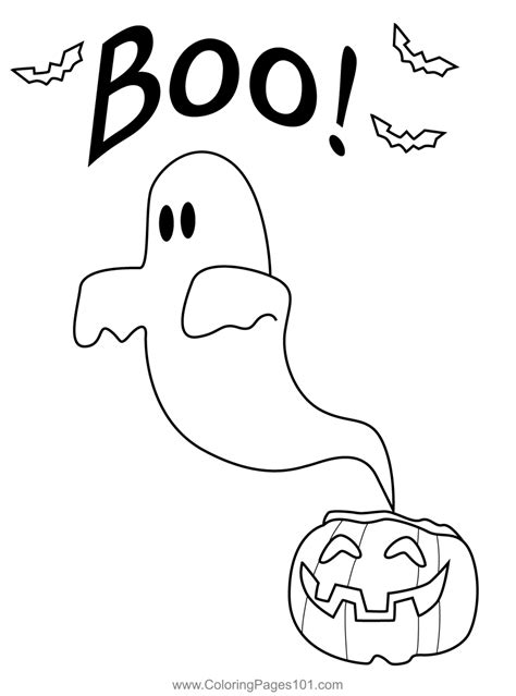 Boo Coloring Page for Kids - Free Halloween Printable Coloring Pages ...