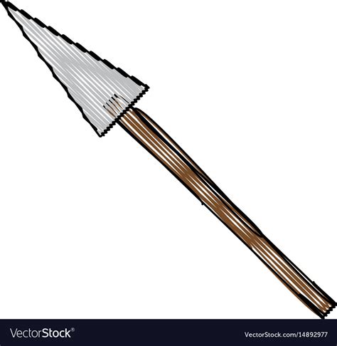 Cartoon spear weapon war medieval Royalty Free Vector Image