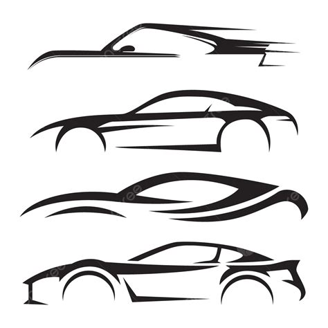 Collection Of Car Silhouette Logos Vector, Car Logo, Car Silhouettes ...