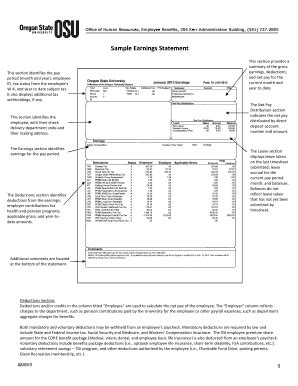 free employee earnings statement template Forms - Fillable & Printable ...