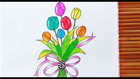 Flower Bouquet Drawing Simple | Best Flower Site