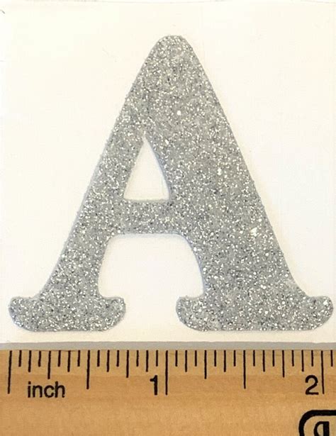 Silver Glitter Letter Stickers Self Adhesive Peel off - Etsy