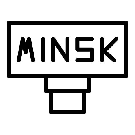 Welcome minsk icon outline vector. Costume tourism 15218696 Vector Art ...