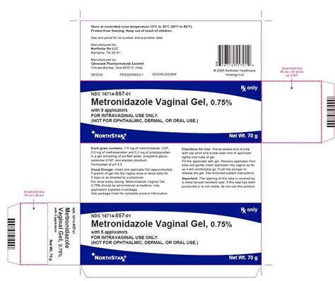 Metronidazole Vaginal Gel: Package Insert - Drugs.com