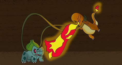 Bulbasaur Vs. Charmander In a Cave by NicoNacoArt on DeviantArt