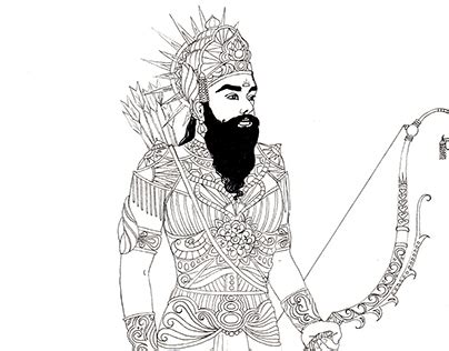 Mahabharata characters (drawings for colouring book) on Behance