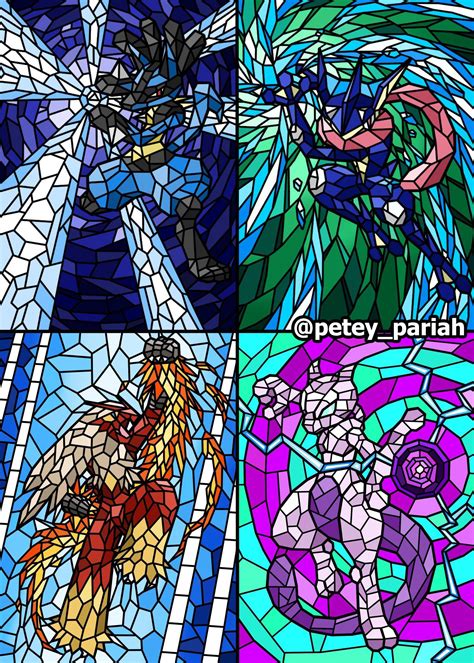 [OC] Pokemon in Stained Glass Style : r/pokemon