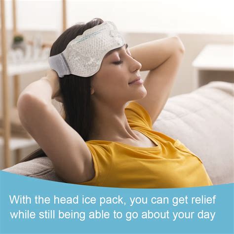 NEWGO®Head Ice Pack for Migraine Relief Reusable Hot Cold Therapy Ice ...