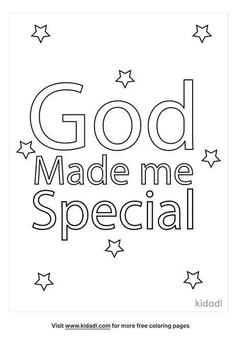 God Made Us Special Coloring Pages