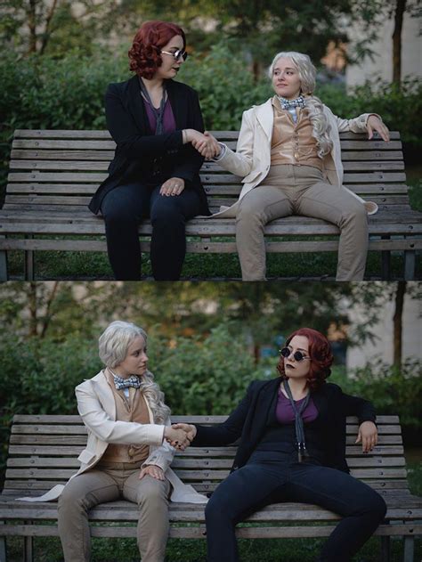 Genderbent Crowley & Aziraphale from Good Omens Cosplay