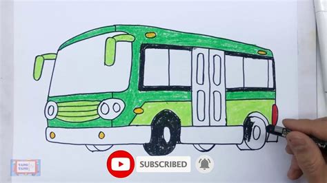 Bus drawing easy – How to draw and color bus easy and simple - Bus draw ...