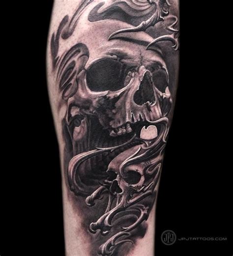 Skulls and bones by Jose Perez Jr: TattooNOW : | Skull tattoos, Black ...