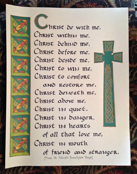 St. Patrick's Breastplate Prayer | Etsy in 2020 | St patrick prayer ...