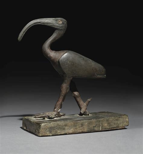 An Egyptian Bronze Figure of an Ibis, Late Period, 716-30 B.C. sacred ...