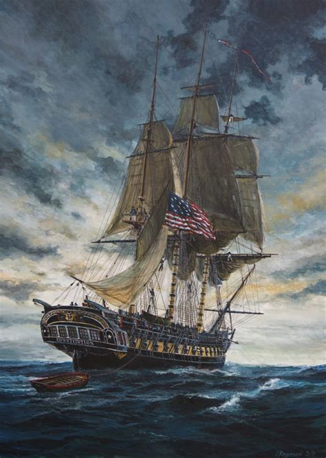 Uss Constitution 1812, Painting by Łukasz Kasperczyk | Artmajeur