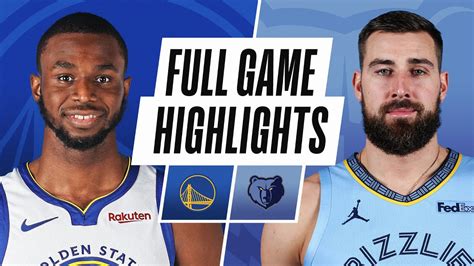 WARRIORS at GRIZZLIES | FULL GAME HIGHLIGHTS | March 20, 2021 - YouTube