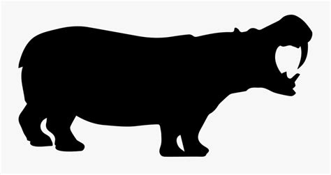 Hippo Shape Svg Png - Hippo Silhouette Clipart Translucent Background ...